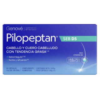 Pilopeptan Seb DS 30 cápsulas