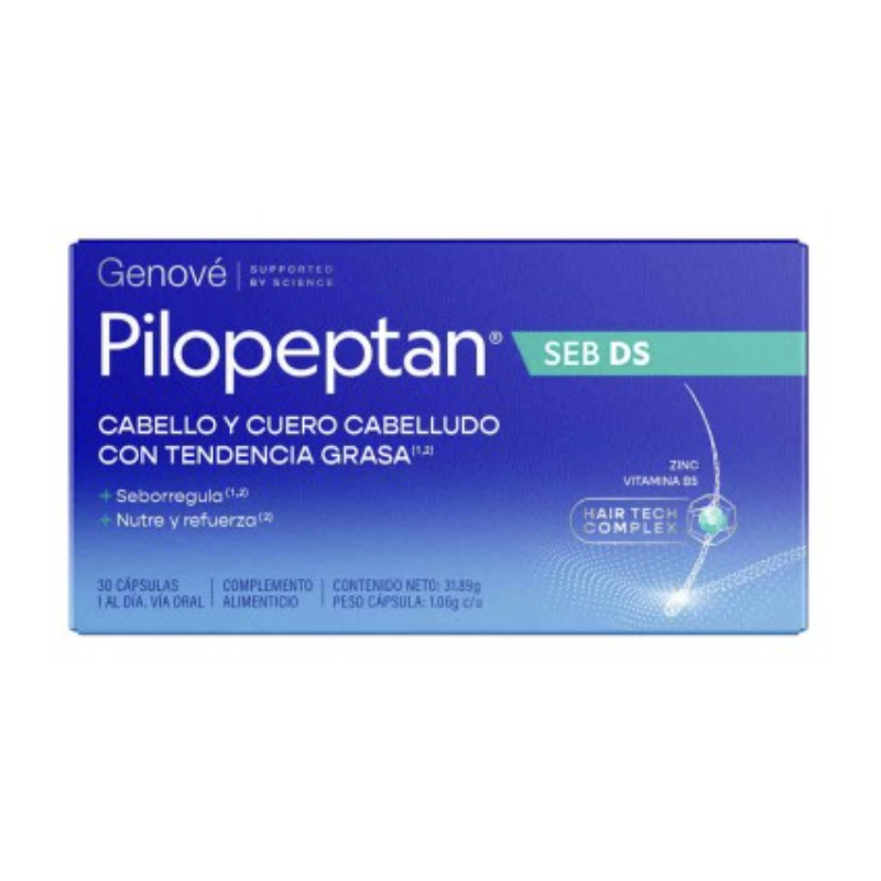 Pilopeptan Seb DS 30 cápsulas