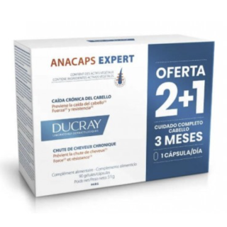 Ducray Anacaps Expert Caída Crónica 90 cápsulas - Pelo y uñas | STG Farma