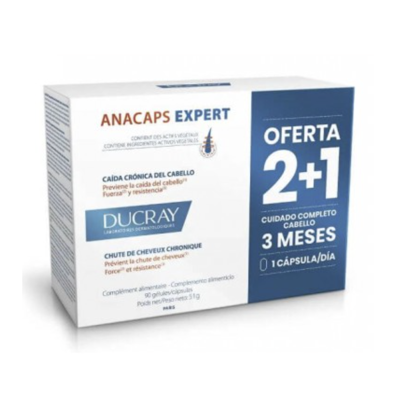 Ducray Anacaps Expert Caída Crónica 90 cápsulas