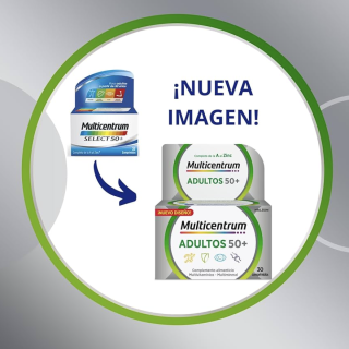 Multicentrum Adultos 50+ 30 comprimidos - Multivitamínicos | STG Farma