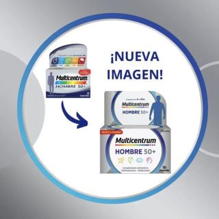 Multicentrum Hombre 50+ 30 comprimidos - Multivitamínicos | STG Farma