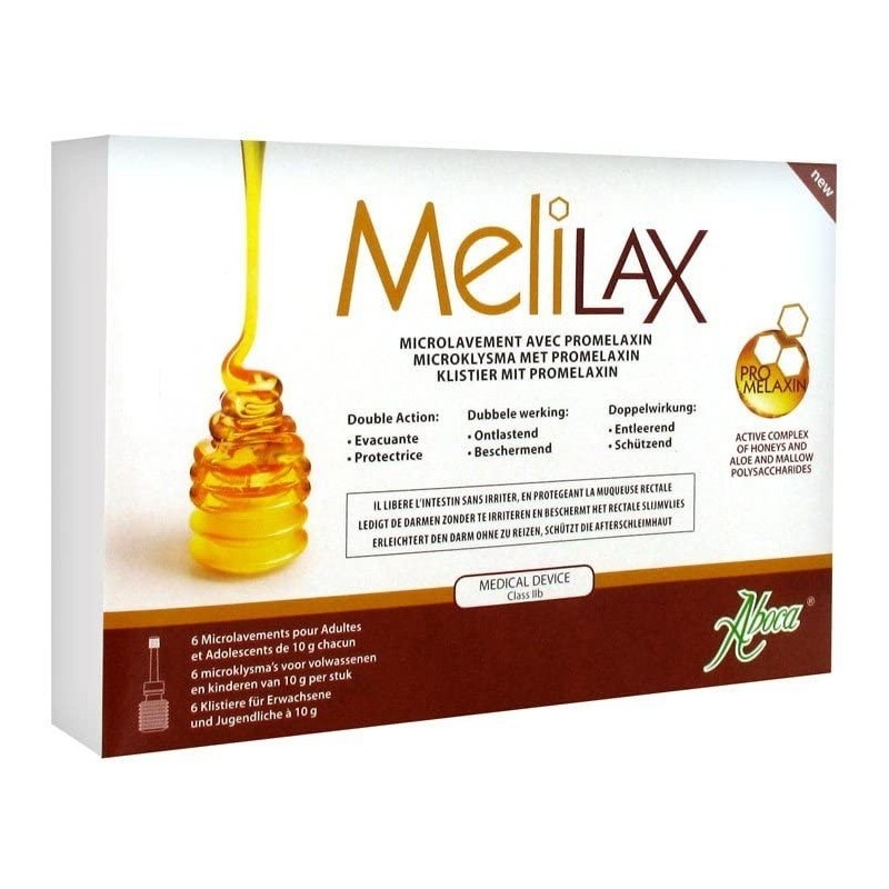 Melilax adultos 6 enemas de miel Aboca