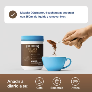 Vital Proteins Collagen Peptides Chocolate 297g - Colágeno | STG Farma