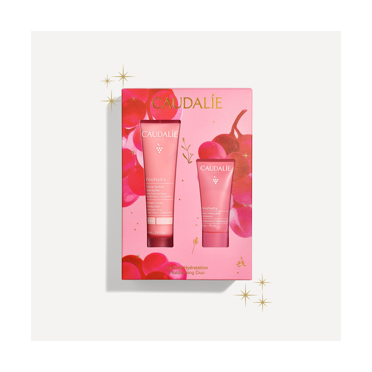 Caudalie Cofre Vinohydra Crema Sorbete Hidratante + Vinohydra Gelatina Limpiadora 30 ml