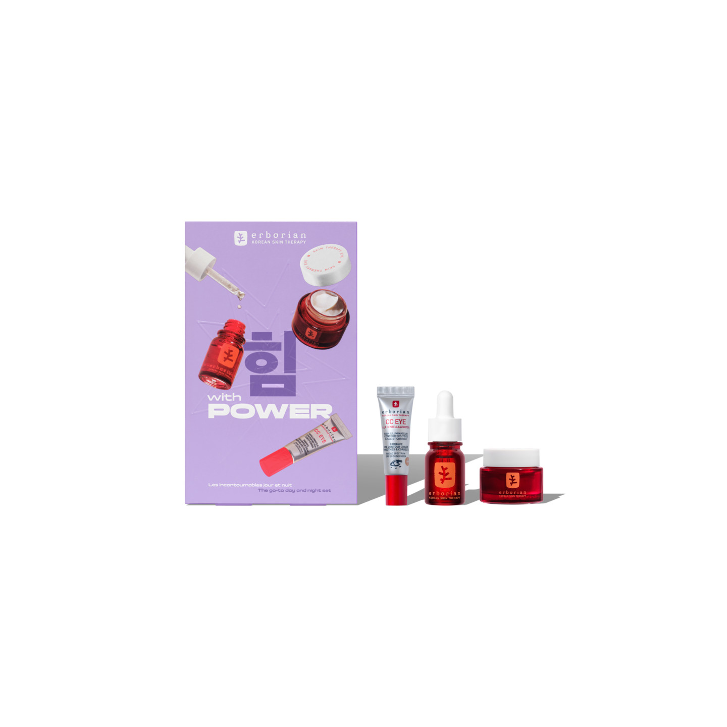 Erborian Cofre Skin Therapy Contorno de Ojos 15 ml + Skin Therapy Nuit Serum 10 ml + CC Eye Clair 3 ml