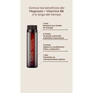 Kobho Magnesio + Vitamina B6 Duplo 40 viales - Magnesio | STG Farma
