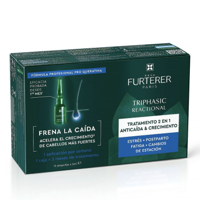 Rene Furterer Triphasic Reactional Anticaída 12 ampollas Rene Furterer Triphasic Reactional Anticaída 12 ampollas