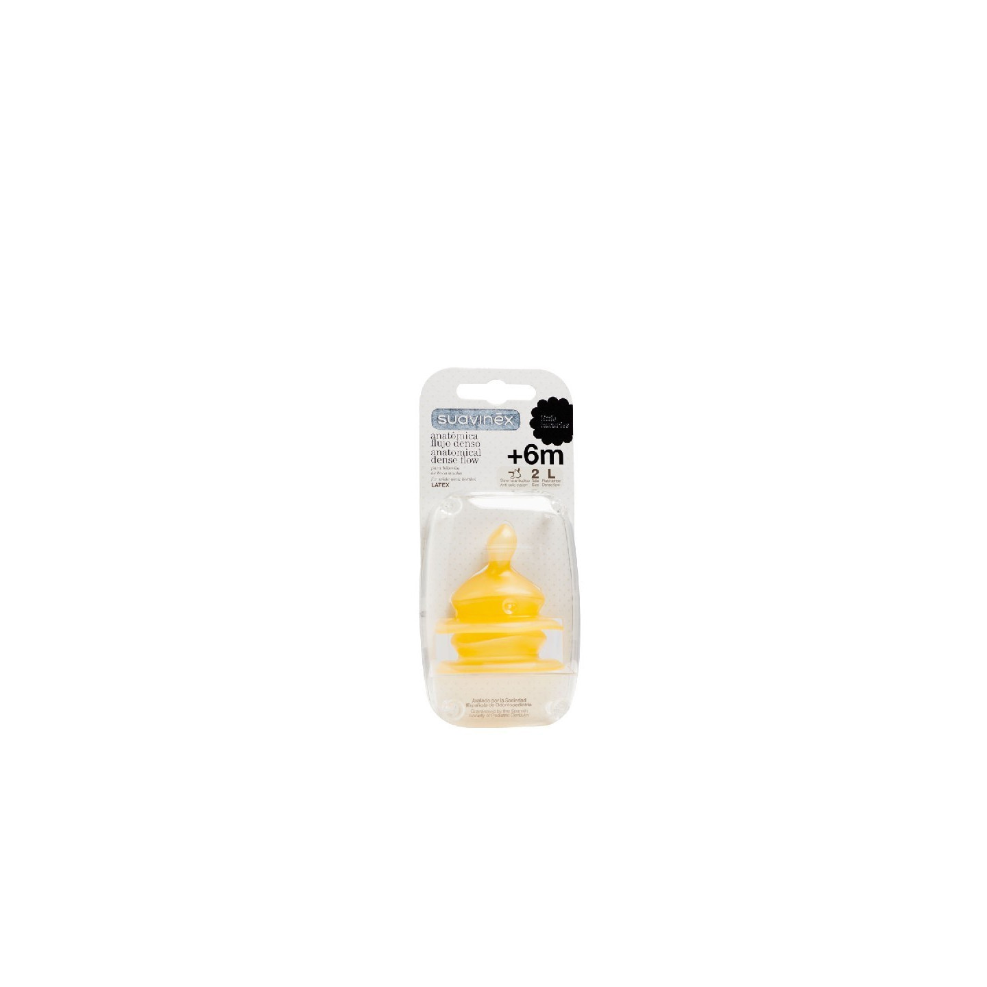 Tetina látex anatómica Suavinex talla 2L 2 unidades