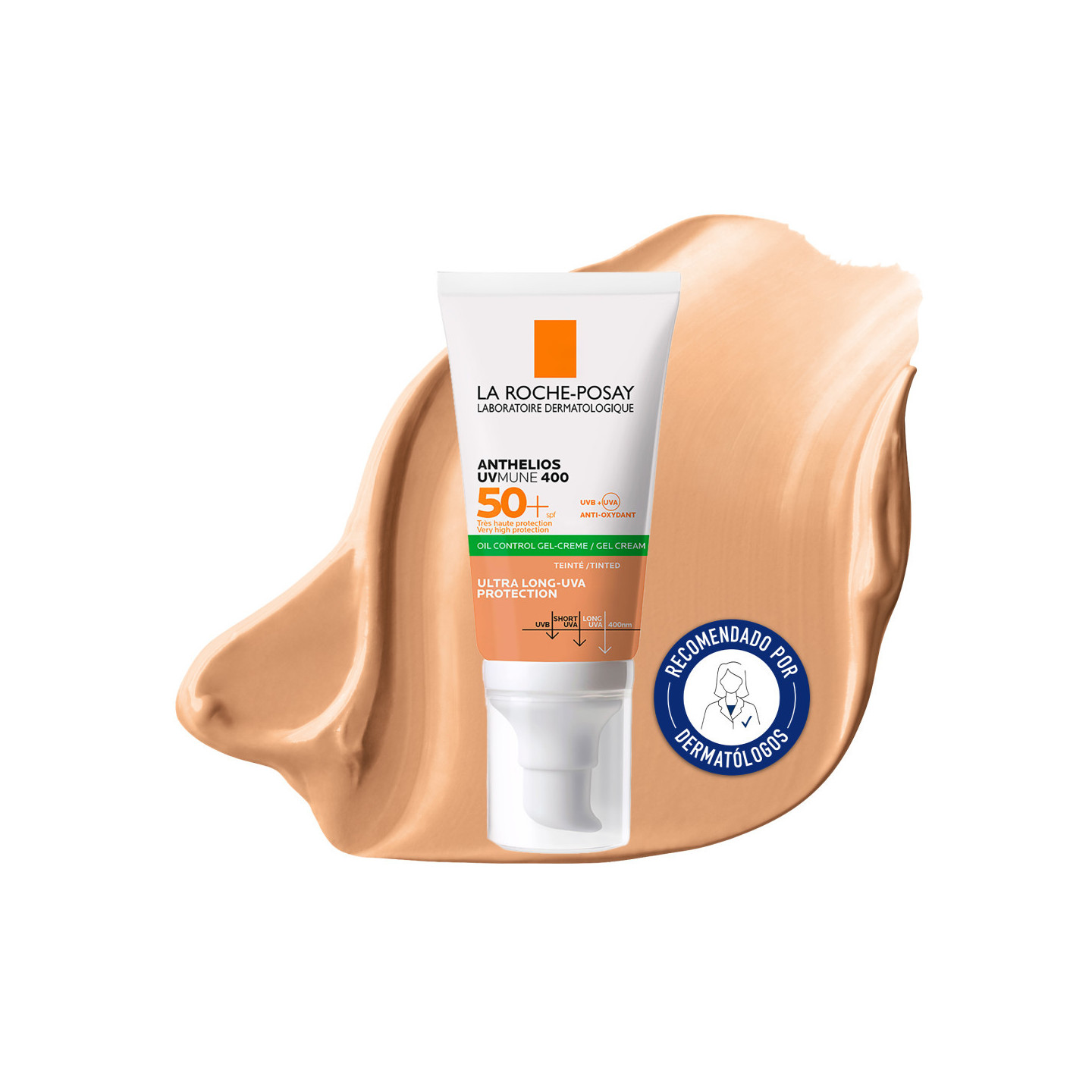 La Roche Posay Anthelios Gel Crema Toque Seco Color SPF50+ 50 ml
