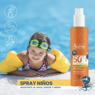 Avène Spray Niños Protector Solar SPF50+ 200 ml - Protectores solares corporales | STG Farma