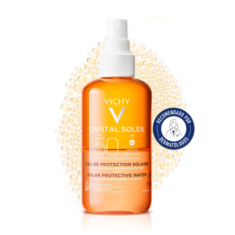 Vichy Capital Soleil Agua Luminosidad SPF 50+ 200 ml