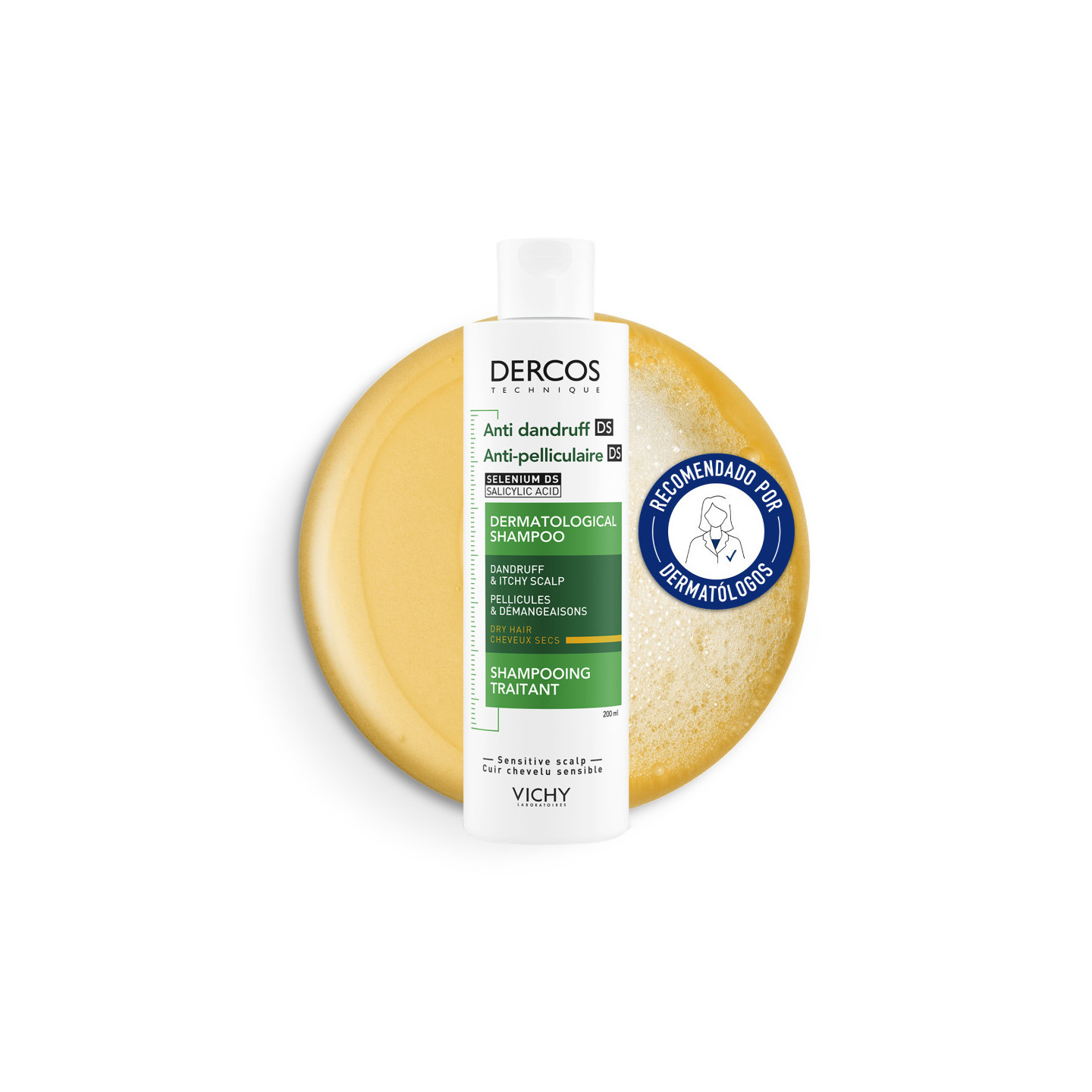 Dercos Champú Anticaspa Cabellos Secos 200 ml
