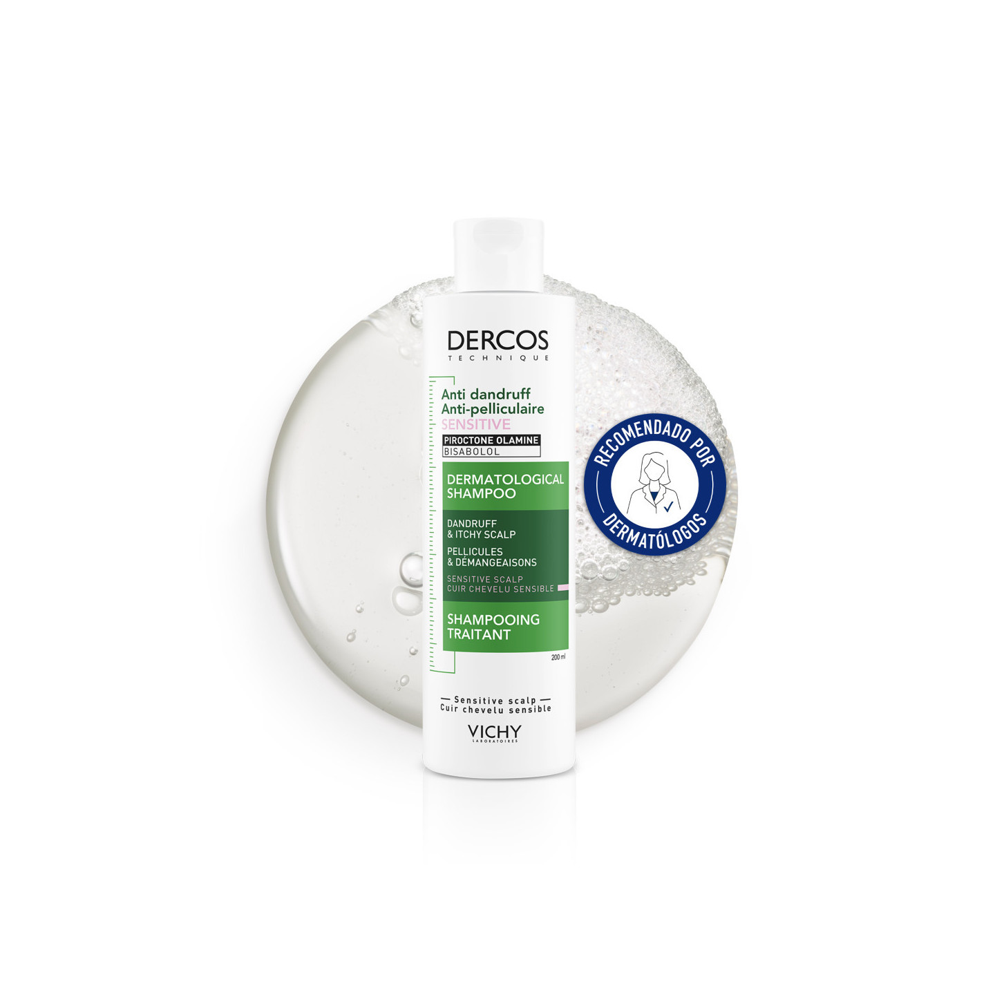 Vichy Dercos Champú Anticaspa Sensitive Sin Sulfatos 200 ml