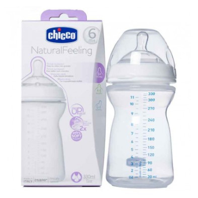 Chicco Natural Feeling Biberon Silicona Flujo Rápido +6 meses