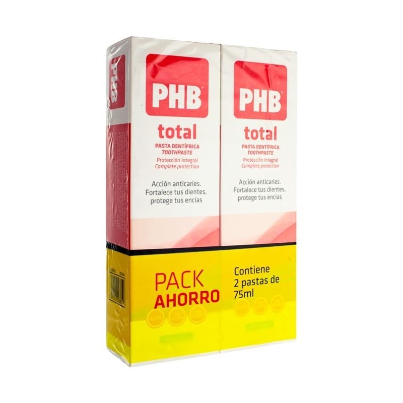 Pasta dentífrica PHB total duplo 2x75 ml