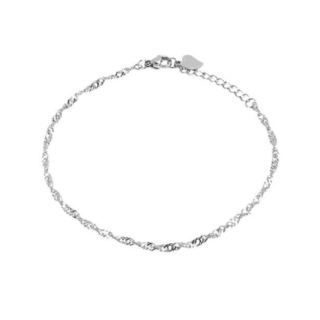 Margutta Pulsera Tobillera Hipoalergénica Aura Plata
