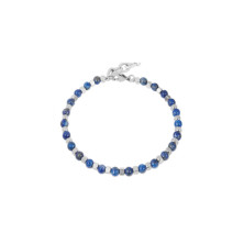 Moonila Pulsera Hipoalergénica Atlante Plata Azul