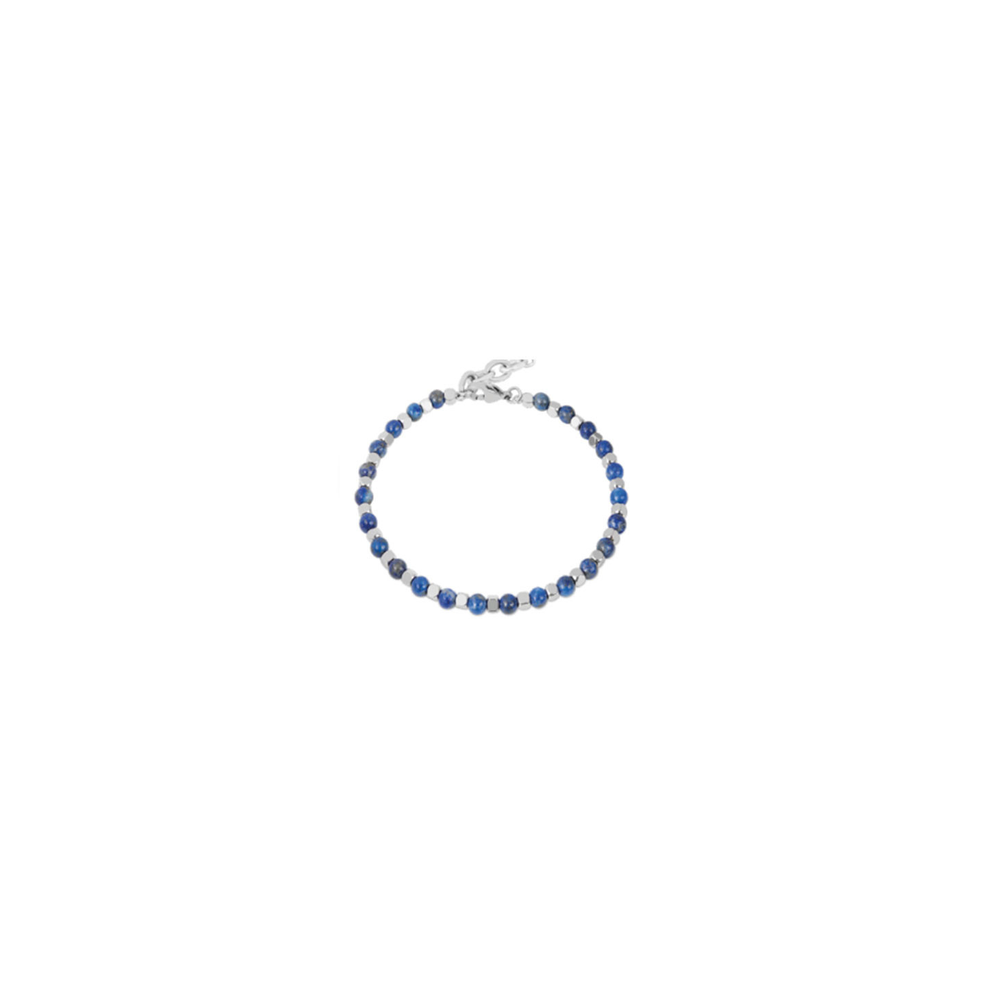 Moonila Pulsera Hipoalergénica Atlante Plata Azul