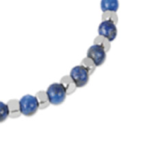 Moonila Pulsera Hipoalergénica Atlante Plata Azul