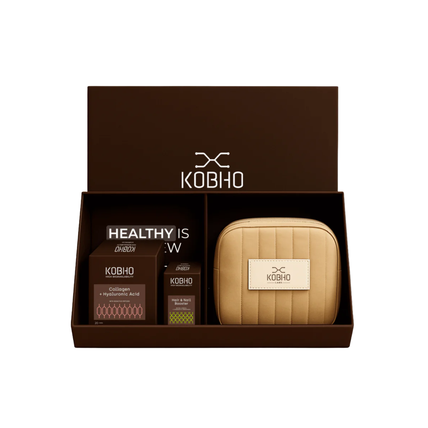 Kobho Caja Colágeno + Ácido Hialurónico 20 viales + Hair Nail Booster