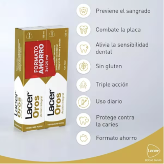 Lacer Oros Pasta Dentífrica Duplo 2x125 ml