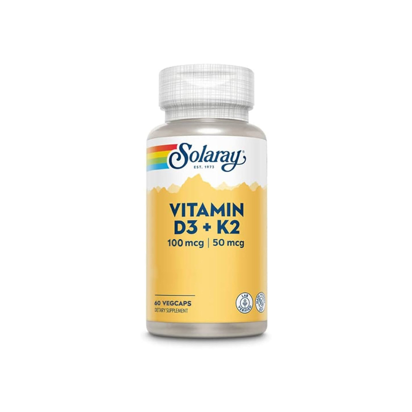 Solaray Vitamina D3 + K2 60 cápsulas