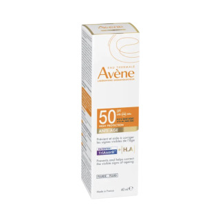 Avene Solar Fluido Antiedad SPF50 40 ml - Protector solar pieles maduras | STG Farma