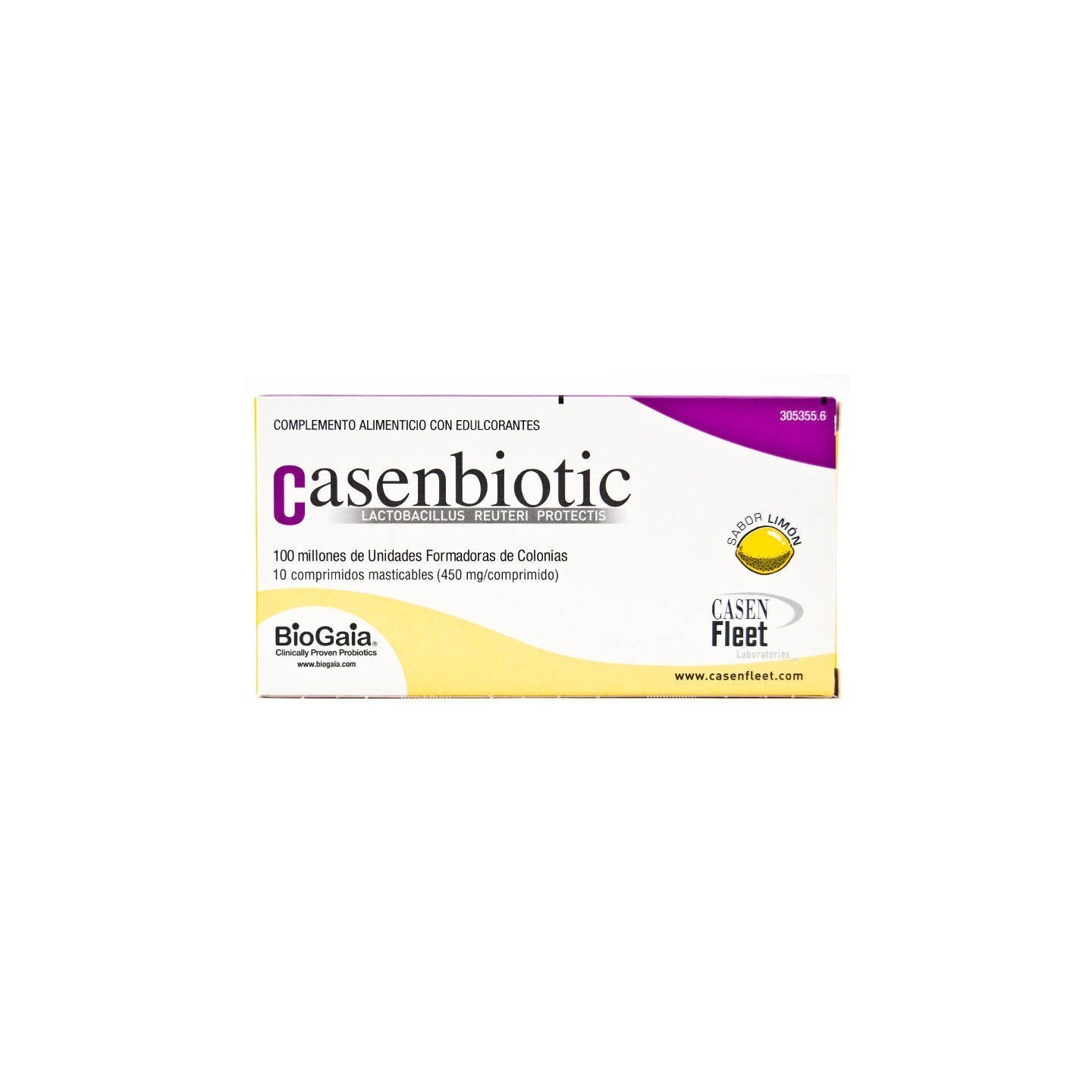Casenbiotic 10 comprimidos sabor limón