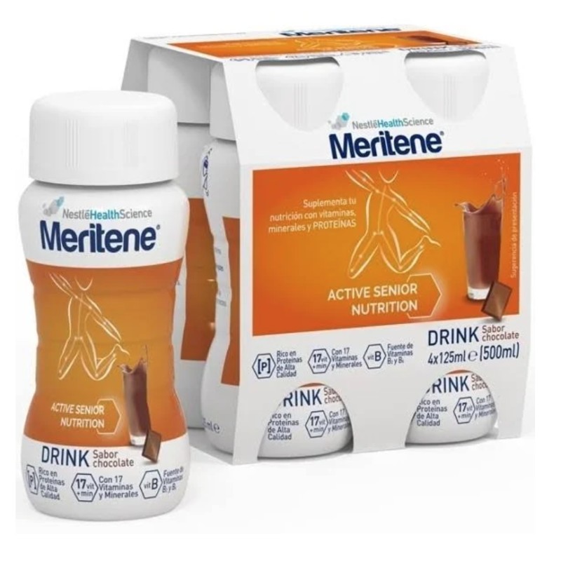 Meritene Fuerza y Vitalidad DRINK chocolate pack 4