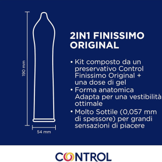 Control Finissimo 2in1 6 unidades - Preservativos Finos y Extrafinos | STG Farma