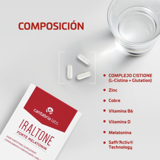 Iraltone Forte Melatonin 60 cápsulas - Pelo y uñas | STG Farma