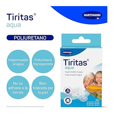 Tiritas Aqua Transparentes 20 unidades