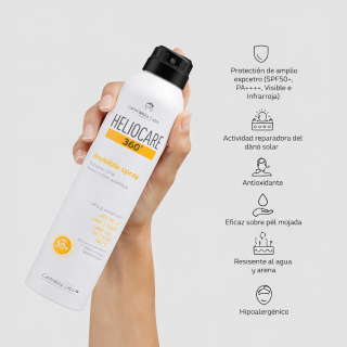 Heliocare 360 Invisible Spray SPF50+ 200 ml - Protectores solares corporales | STG Farma