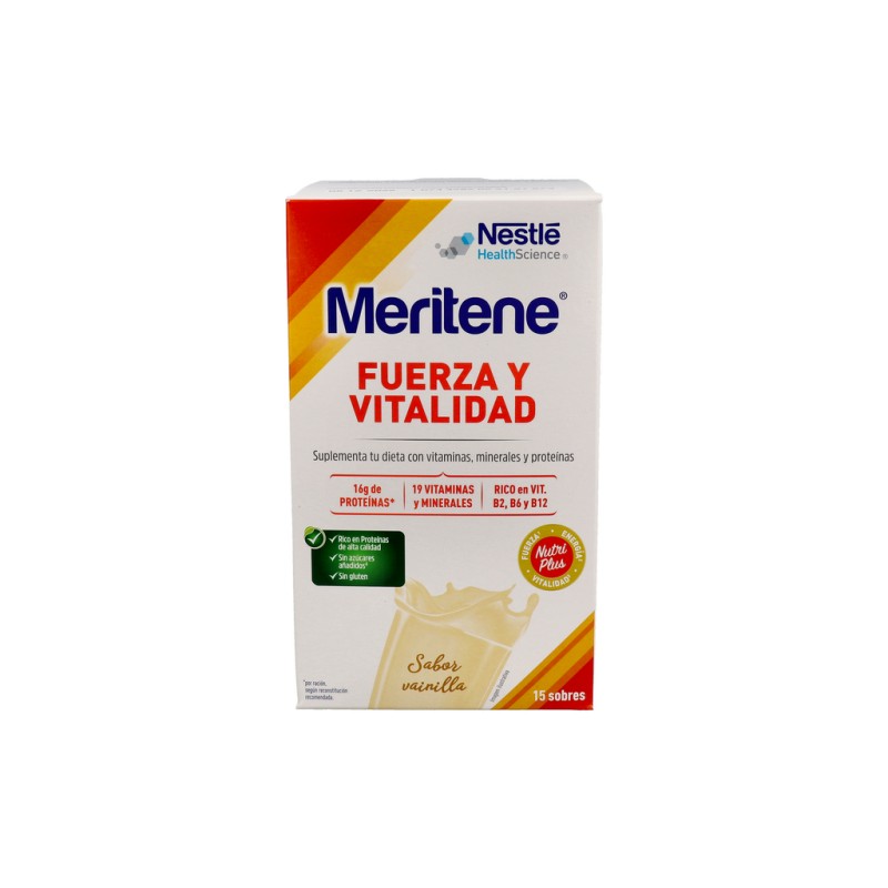 Meritene Fuerza y vitalidad batido 15 sobres 30 g sabor vainilla