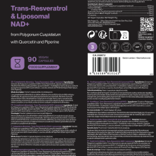 Zenement Trans Resveratrol NAD 90 cápsulas