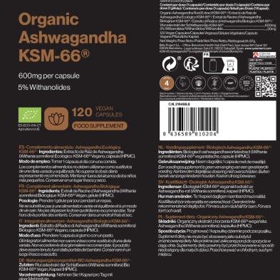 Zenement Ashwagandha KSM66 600 mg 120 cápsulas