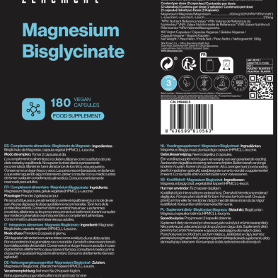 Zenement Bisglicinato de Magnesio 180 cápsulas