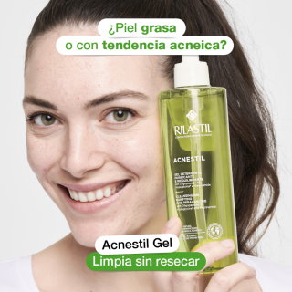 Rilastil Acnestil Gel Limpiador Imperfecciones 400 ml - Limpiadores faciales para piel con acné | STG Farma