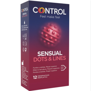 Control Preservativos Sensual Dots & Lines 12 unidades