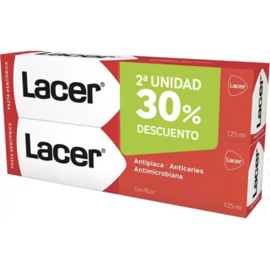 Lacer Pasta Dentífrica Duplo 2x125 ml Lacer Pasta Dentífrica Duplo 2x125 ml