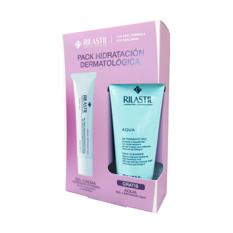 Cofre Rilastil Aqua Intense Gel Crema 40 ml + Aqua Limpiador 50 ml