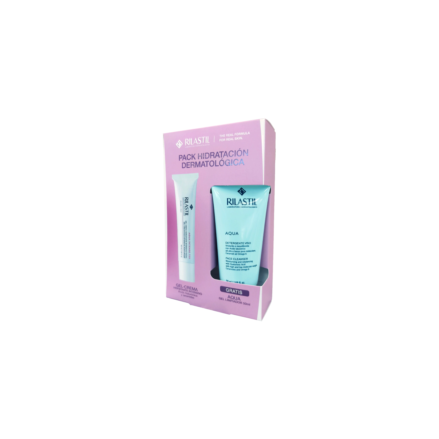 Cofre Rilastil Aqua Intense Gel Crema 40 ml + Aqua Limpiador 50 ml