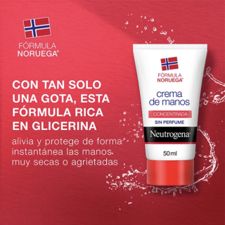Neutrogena Crema de Manos Roja Sin Perfume 50 ml - Hidratación para Pies y Manos | STG Farma