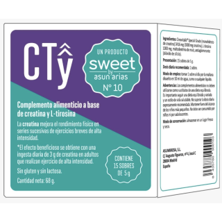 Sweet By Asun Arias N10 Creatina Tirosina 15 sobres
