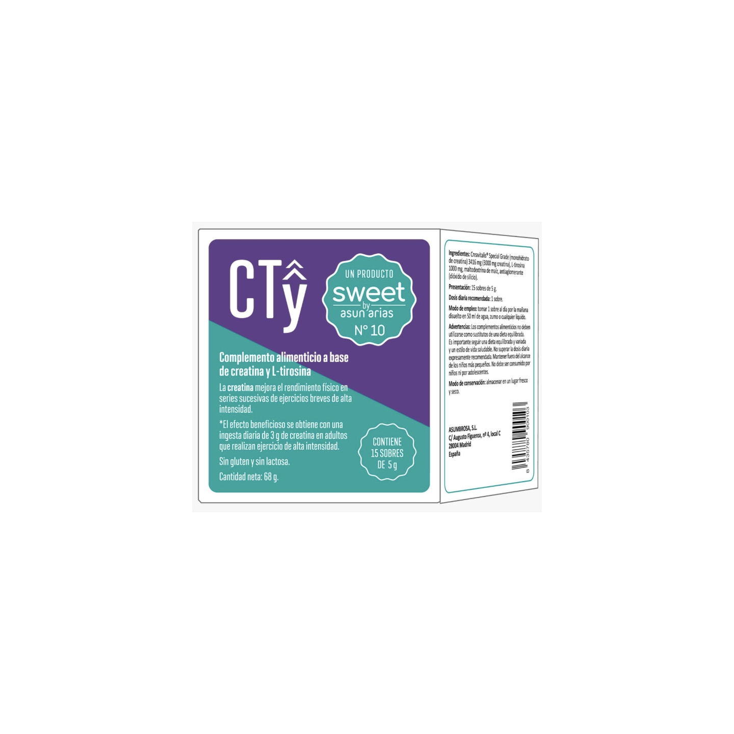 Sweet By Asun Arias N10 Creatina Tirosina 15 sobres