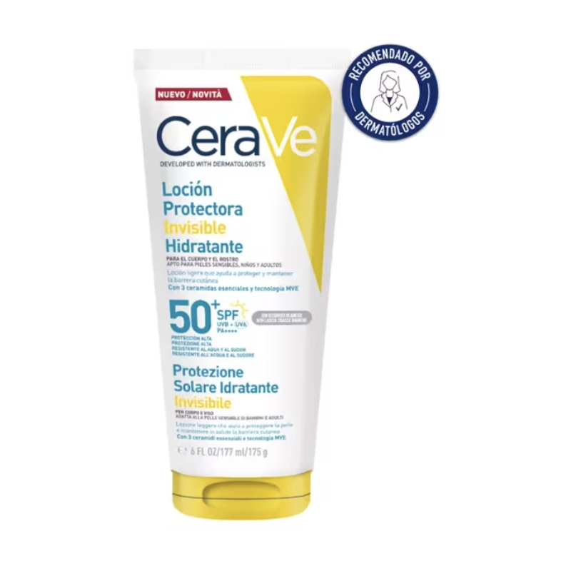 Cerave Loción Protectora Invisible Hidratante SPF50 177 ml