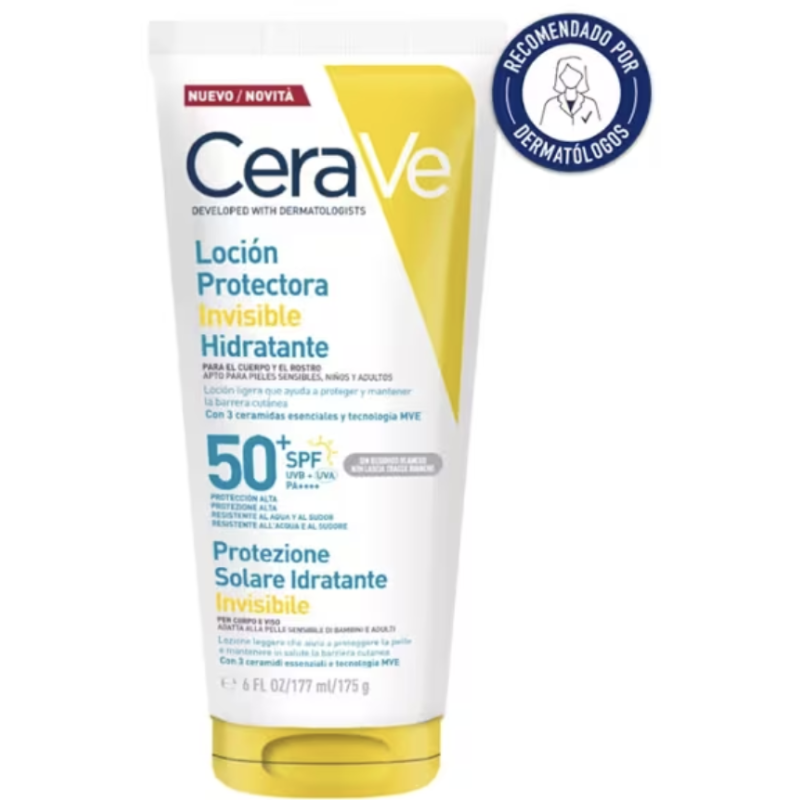 Cerave Loción Protectora Invisible Hidratante SPF50 75 ml