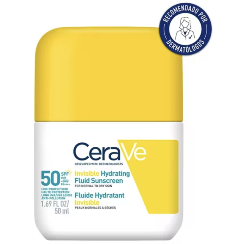 Cerave Fluido Protector Invisible Hidratante SPF50 50 ml