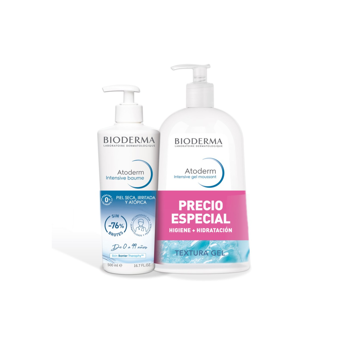 Bioderma Pack Atoderm Intensive Baume 500 ml + Atoderm Intensive Gel 1000 ml
